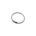 Aro para nariz de plata, diametro interior 9mm, grosor 0,6mm