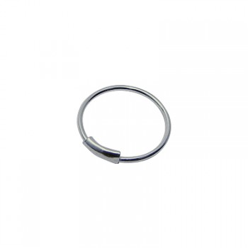 Aro para nariz de plata, diametro interior 9mm, grosor 0,6mm